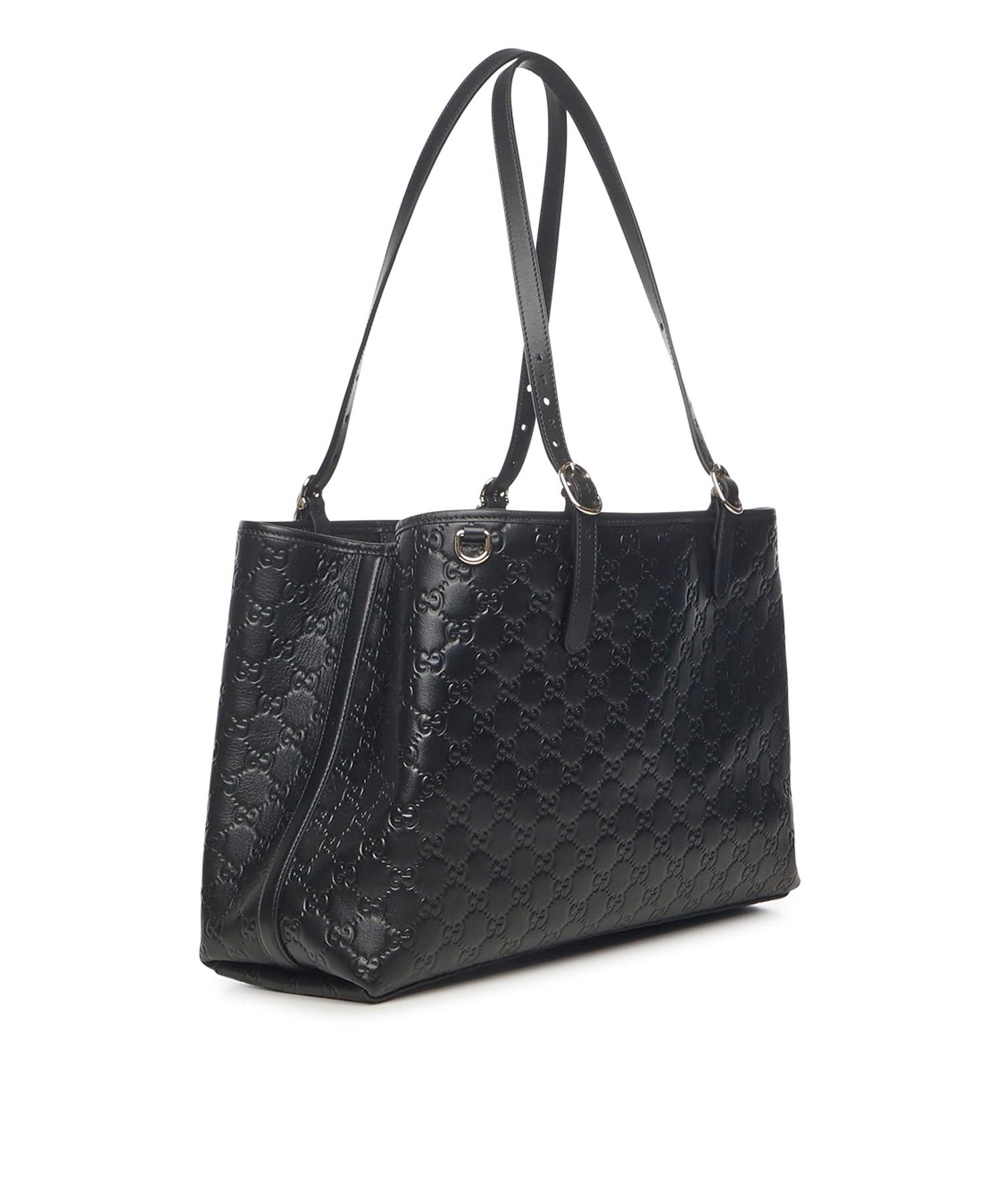 Borsa shopping GG Emblem in pelle<BR/> 815213 AAFDV1000 GUCCI 