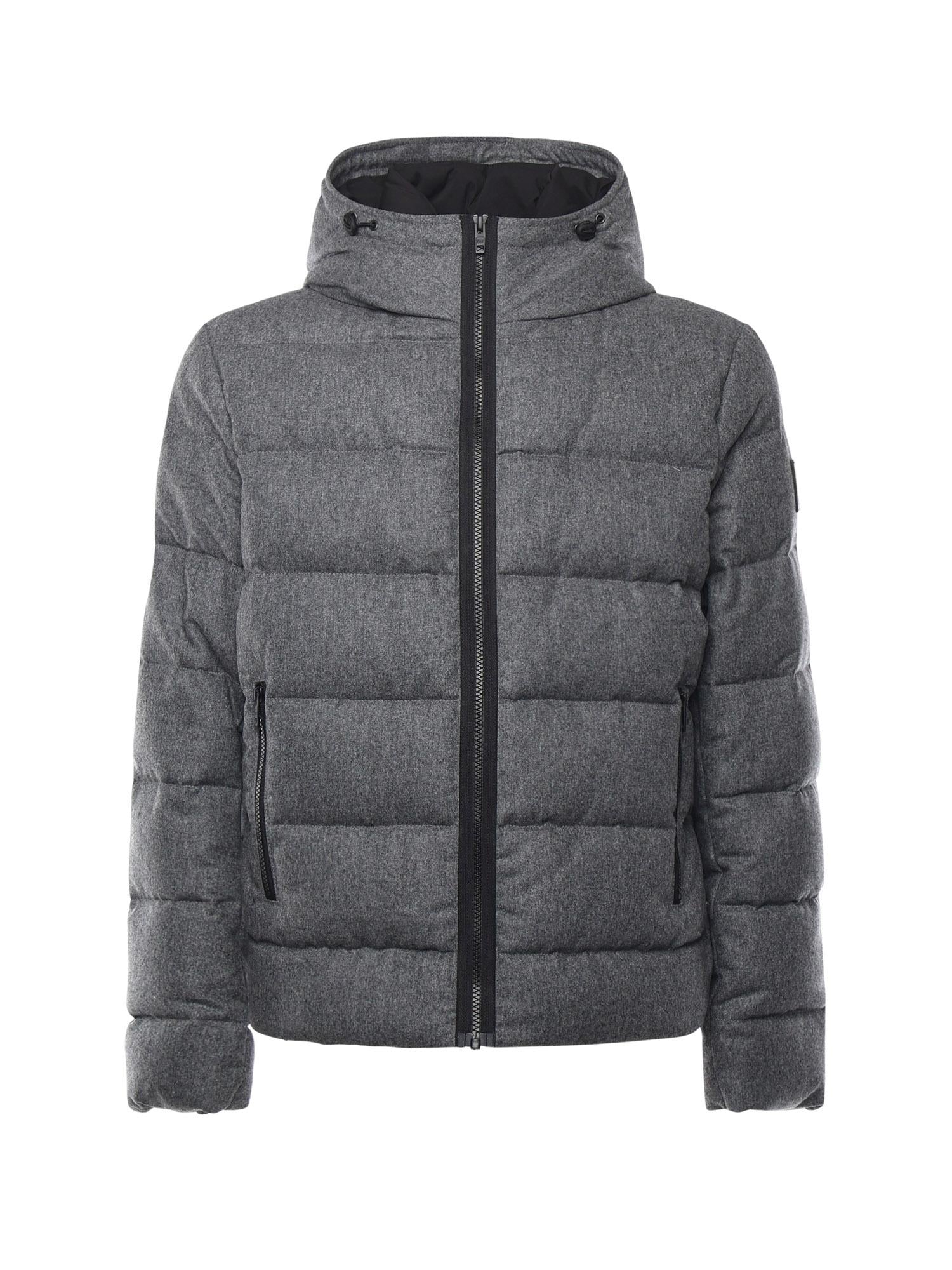 Piumino double front in flanella di lana cardata<BR/> NAM32510620WGZ B605 FAY 