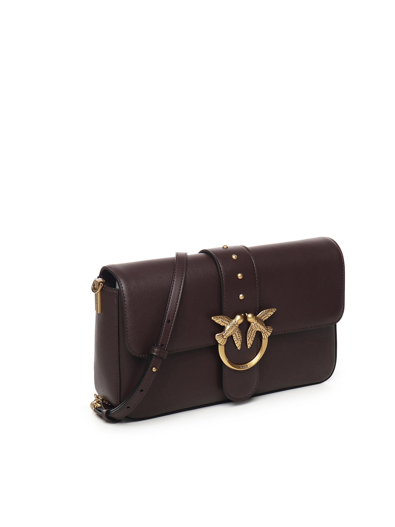 Borsa Love Bag One Slouchy in pelle 105823 A0QOLA7Q PINKO 