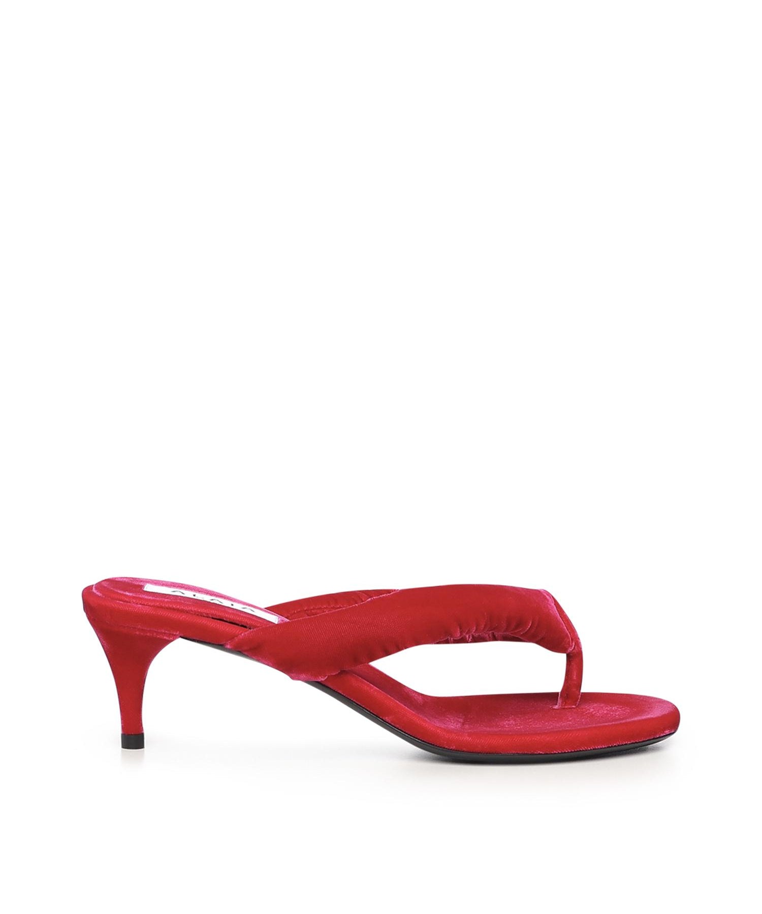 Mule infradito con tacco in velluto AA3S2003A014 426 ALAIA 