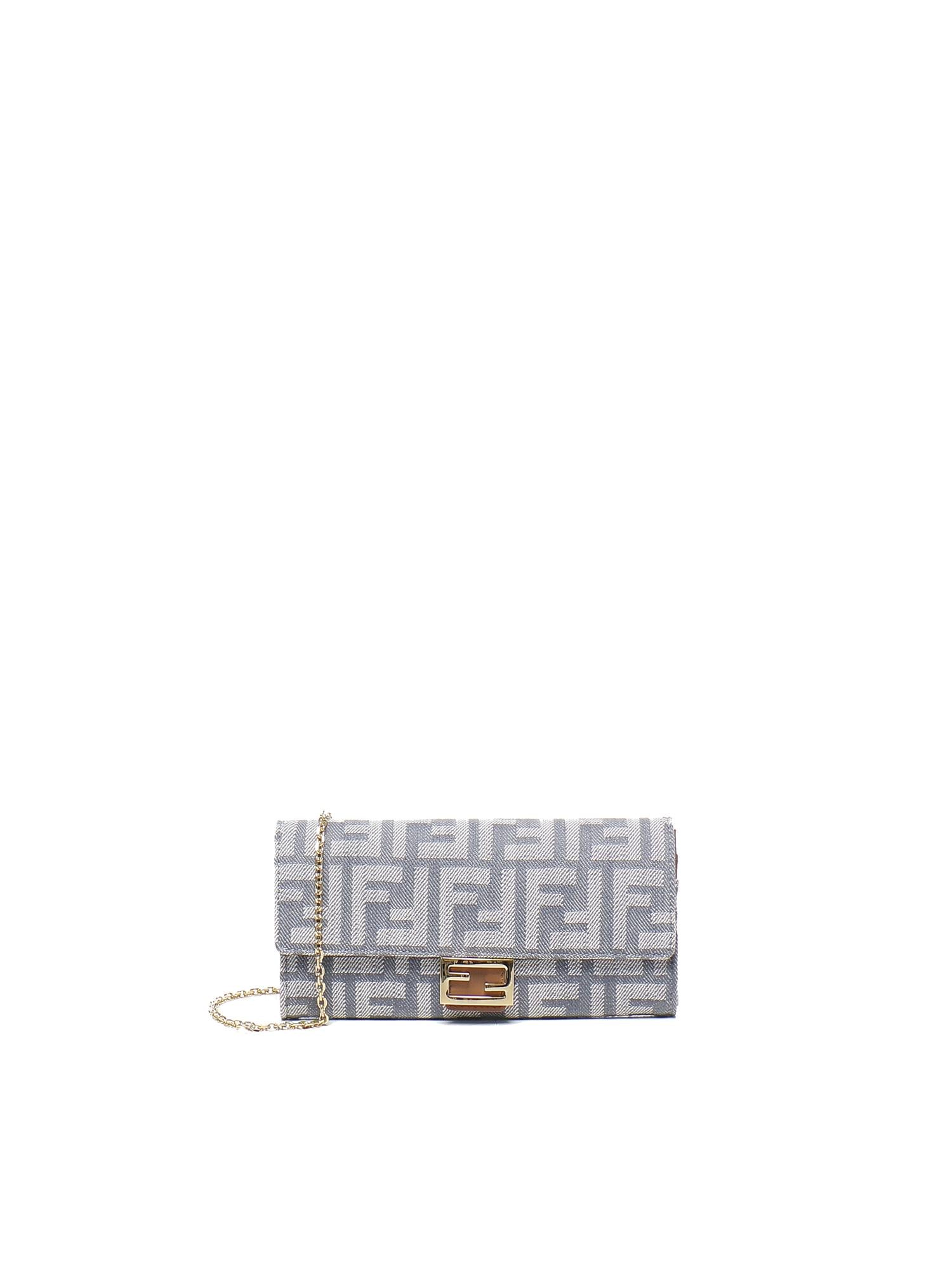 Portafoglio con catena jacquard FF 8M0365 AUT4F1SXQ FENDI 