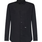 Camicia in cotone con logo S74DM0659 S44131900 DSQUARED2 