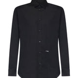 Camicia in cotone con logo S74DM0659 S44131900 DSQUARED2 