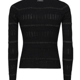 Polo maniche lunghe con riga metallizzata 104734 A2FCZ99 PINKO 