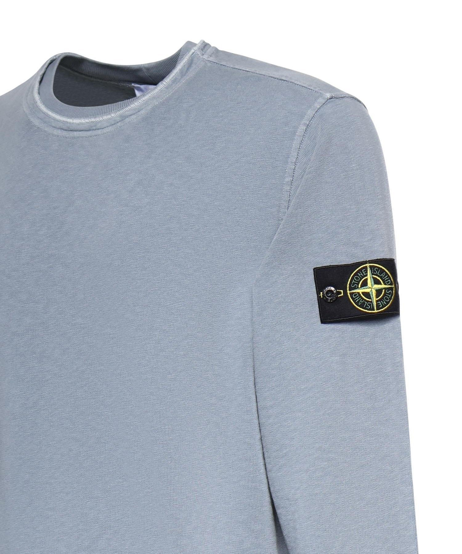 Felpa in cotone malfilé con logo L1S156100034 S0060V0124 STONE ISLAND 