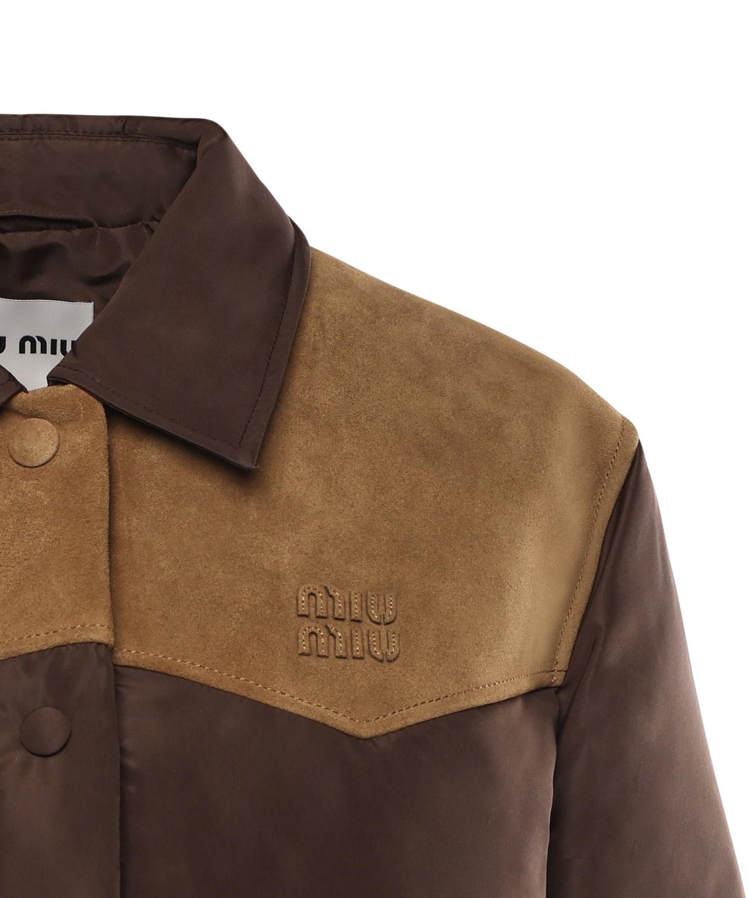 Piumino in pongé con suede ML1371 18Q0F0201 MIU MIU 