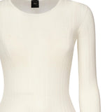 Maglia semitrasparente a costine 102977 A1NDZ09 PINKO 
