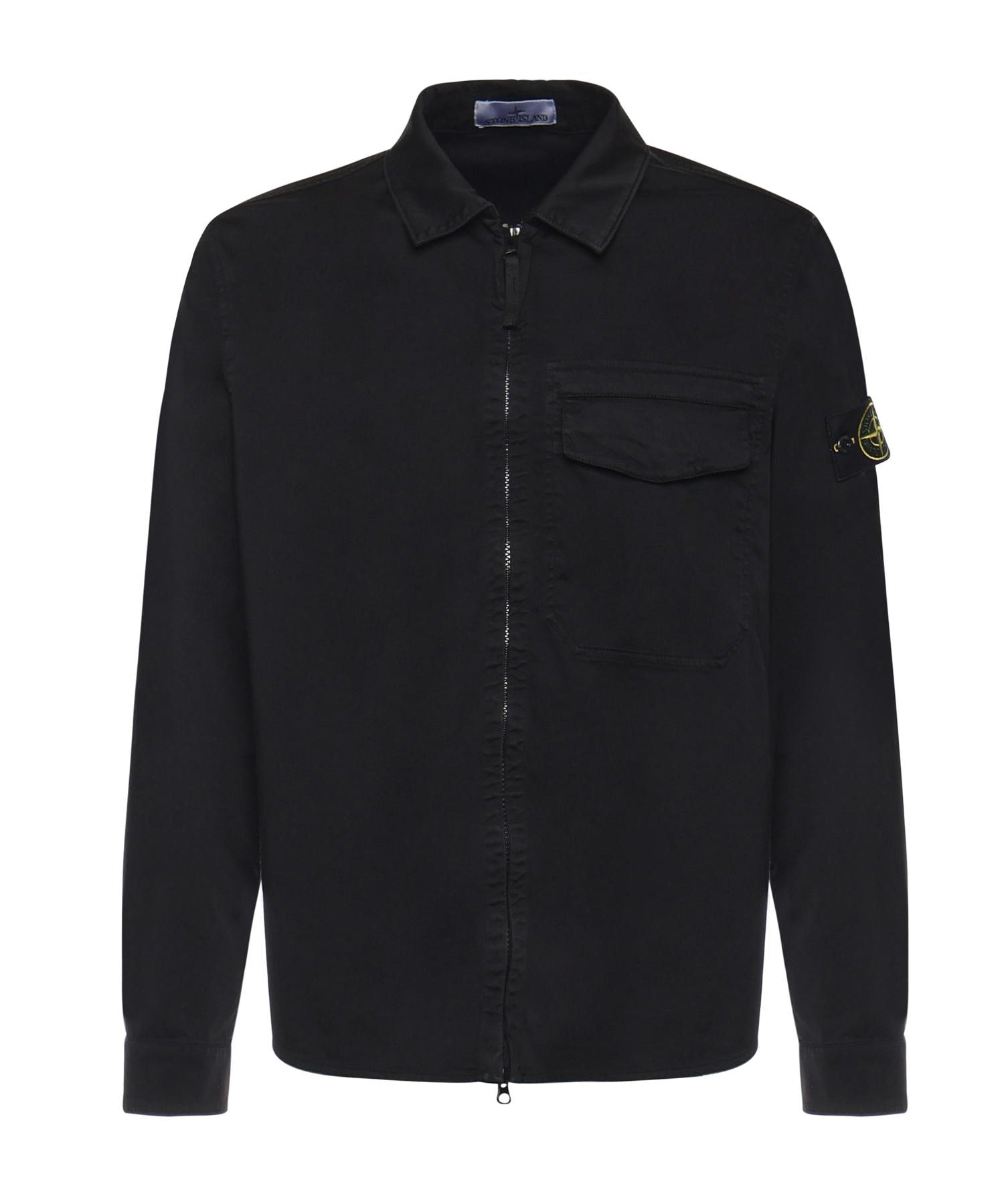Overshirt in raso di cotone con logo L1S151200015 S0012V0029 STONE ISLAND 