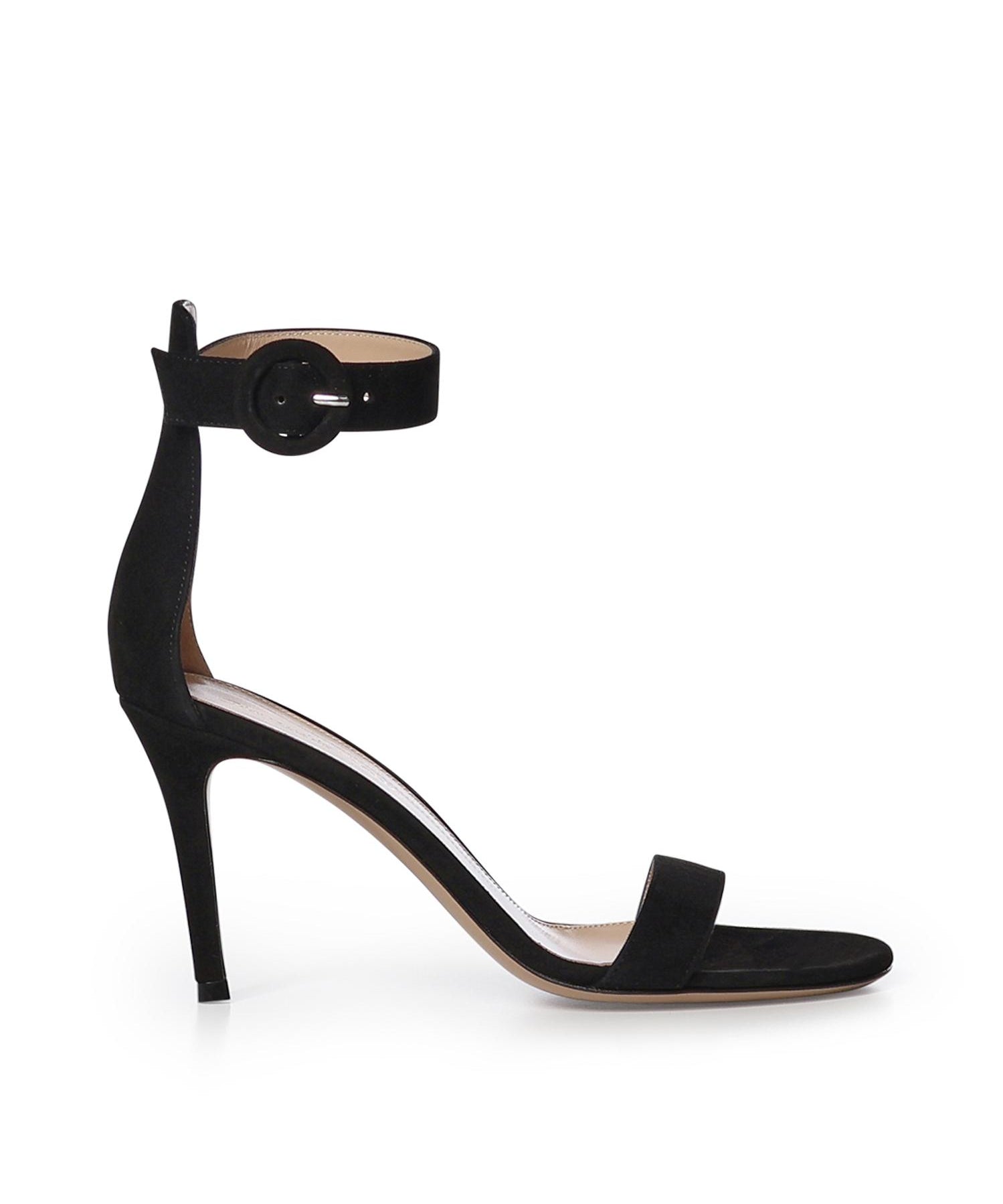 Sandali Portofino in camoscio G60953 85RICCAMNERO GIANVITO ROSSI 