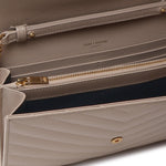 Pochette con catena Cassandre in pelle grain de poudre 377828 BOW012721 SAINT LAURENT 