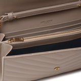 Pochette con catena Cassandre in pelle grain de poudre 377828 BOW012721 SAINT LAURENT 