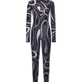 Jumpsuit in lycra con stampa Marmo 5UJI40 5U765002 PUCCI 