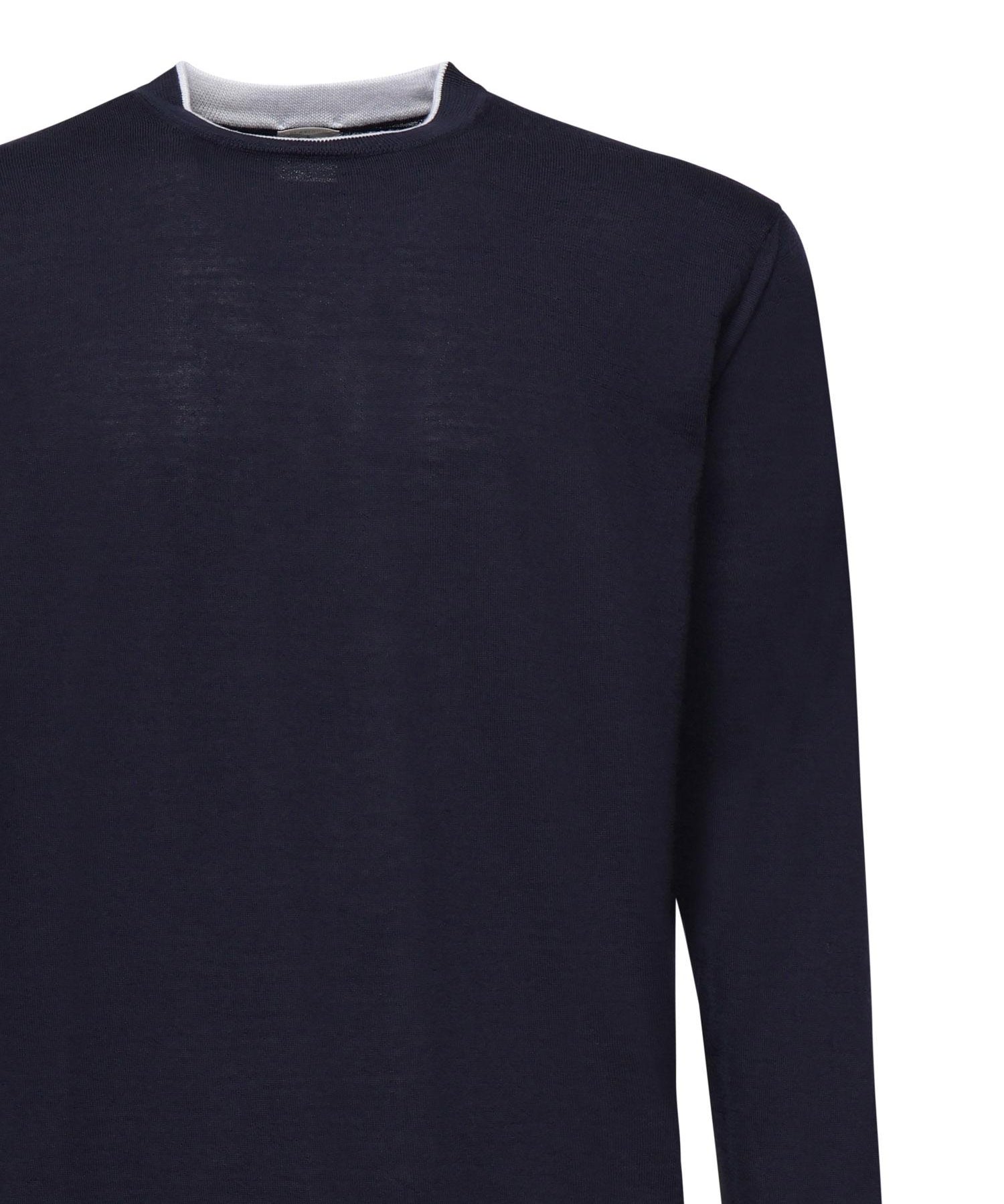 Maglia girocollo in lana e seta L76MAGL36MAG0L018 11-01 ELEVENTY 