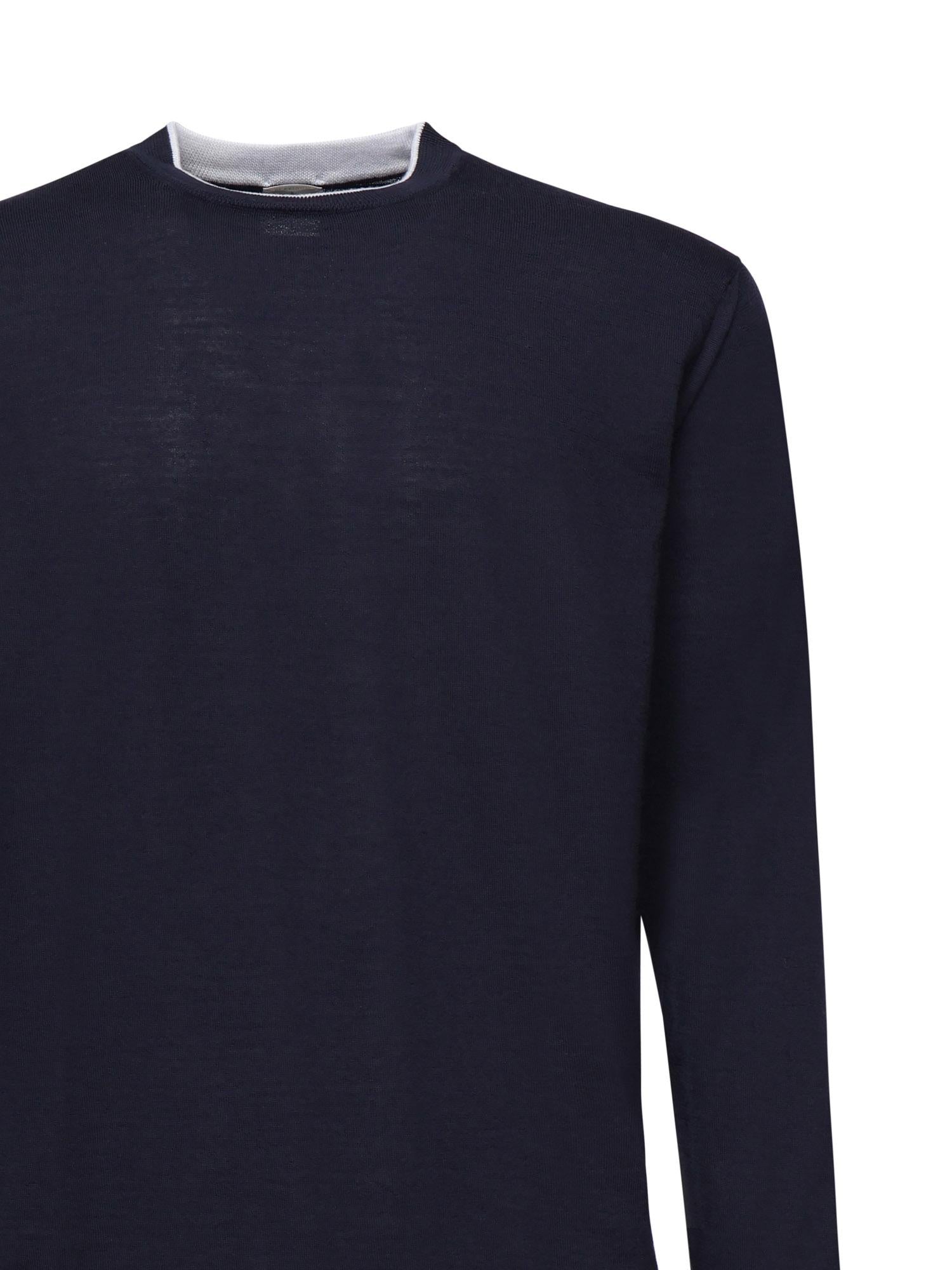 Maglia girocollo in lana e seta L76MAGL36MAG0L018 11-01 ELEVENTY 