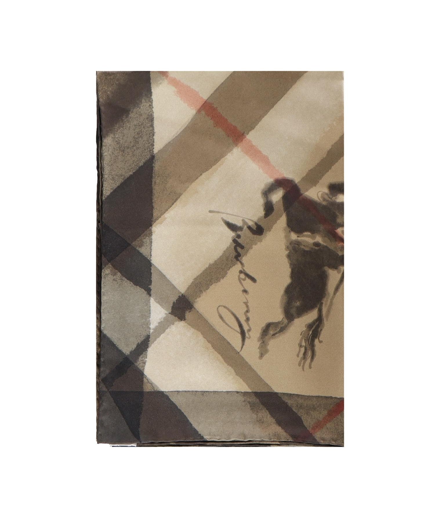 Foulard in seta Check effetto acquerello 8121392 A2021 BURBERRY 