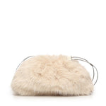 Maxi clutch in eco-pelliccia con logo<BR/> 105909 A2VZC50Q PINKO 
