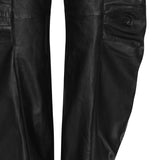 Pantaloni cargo in pelle 116170 100 ROTATE 