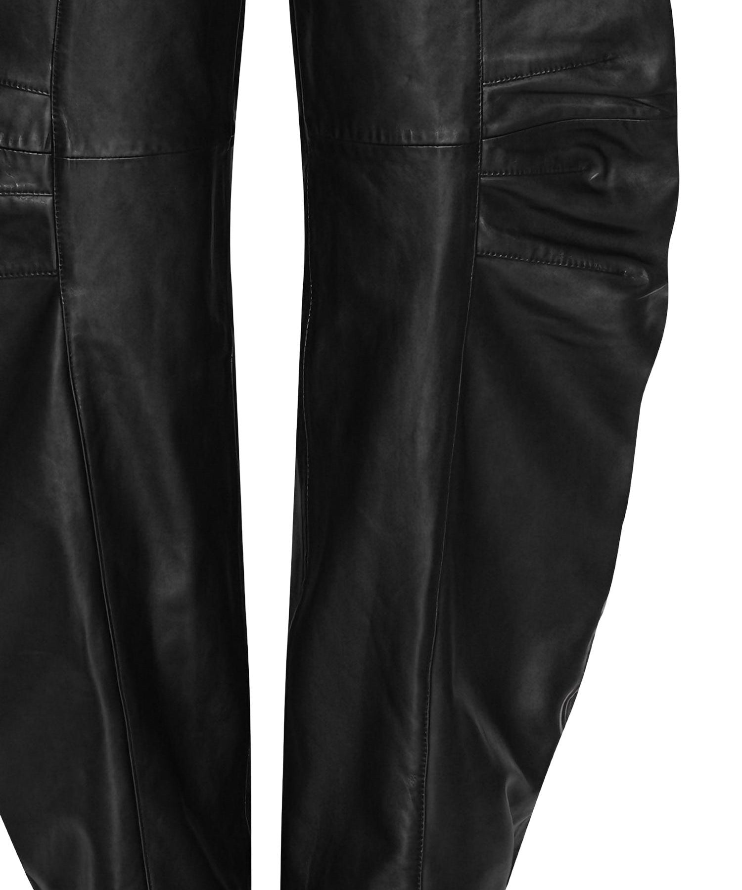 Pantaloni cargo in pelle 116170 100 ROTATE 