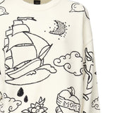 Maglione girocollo con fantasie 105427 A2PKZE1 PINKO 