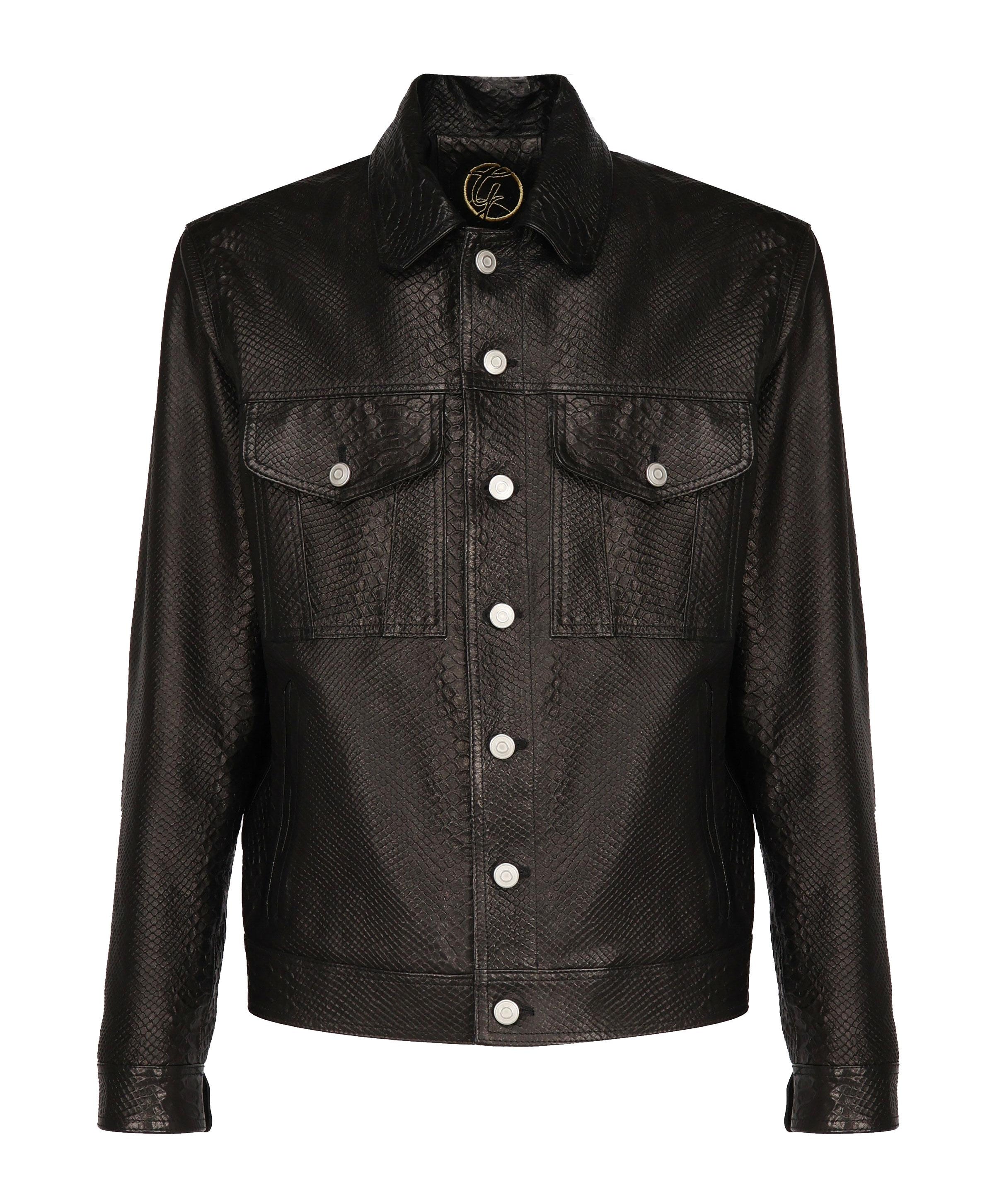 Giacca-camicia stampato pitone LONDON NSP GIULIANO GALIANO 