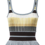 Abito corto in maglia a righe AA9R3100K266D 908 ALAIA 