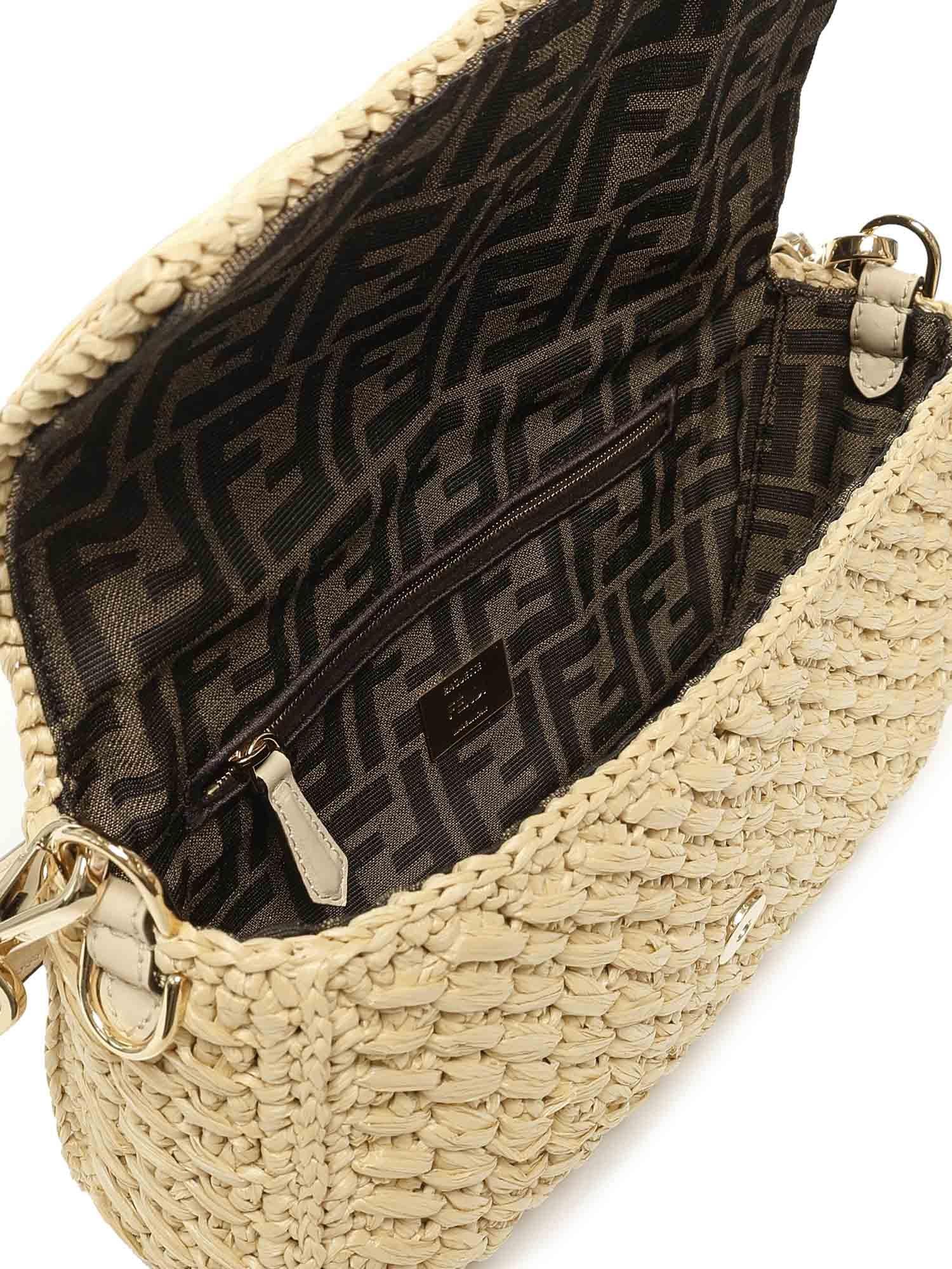 Borsa Baguette in fibra di viscosa crochet 8BR600 AV26F1PIY FENDI 