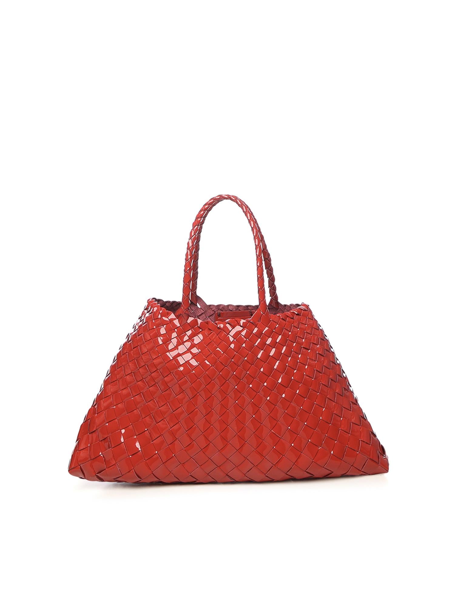 Borsa "Santa croce small" in pelle 8893 PATENT RED DRAGON DIFFUSION 