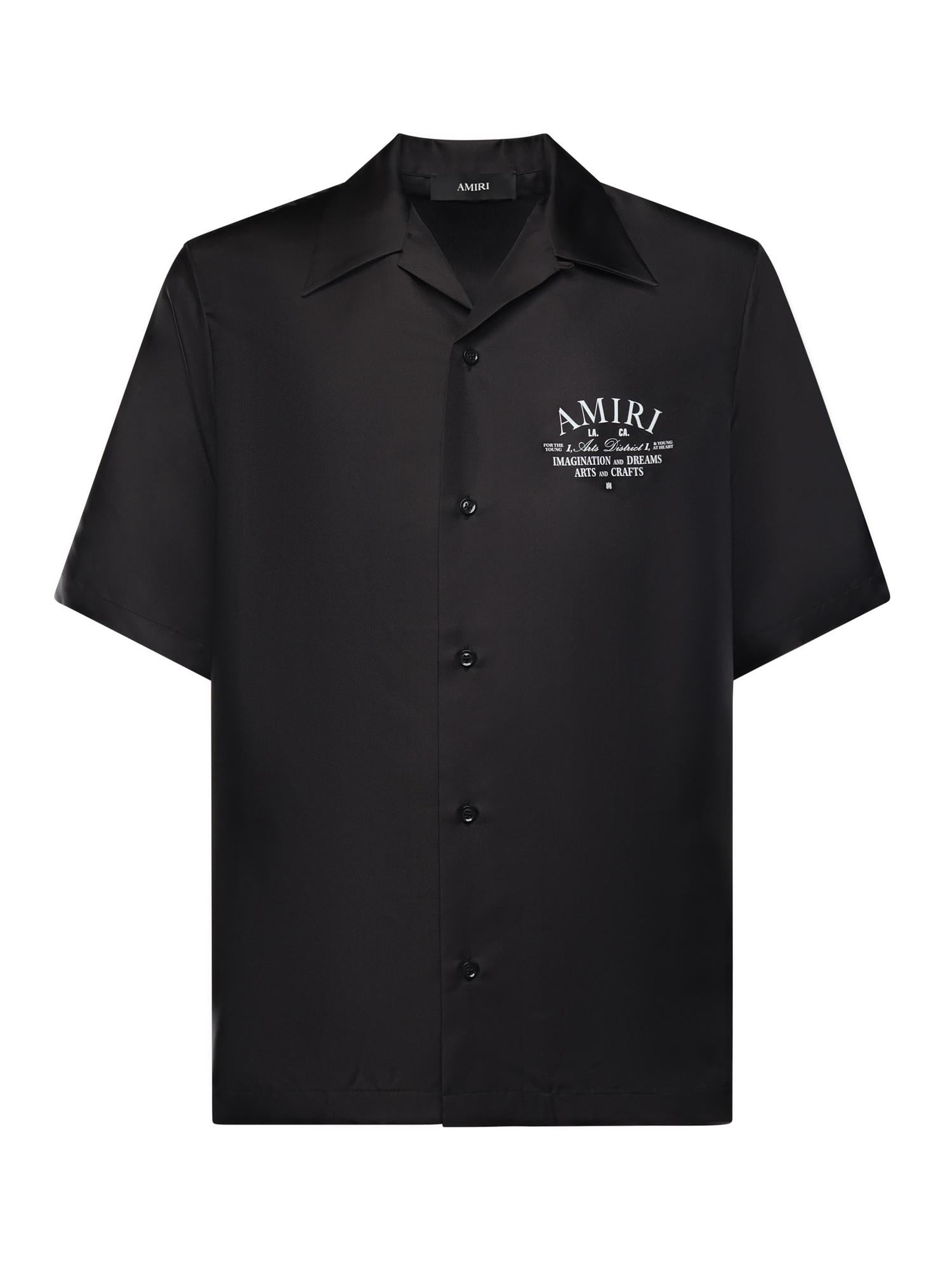 Camicia bowling con logo AMSTBW1018 001 AMIRI 