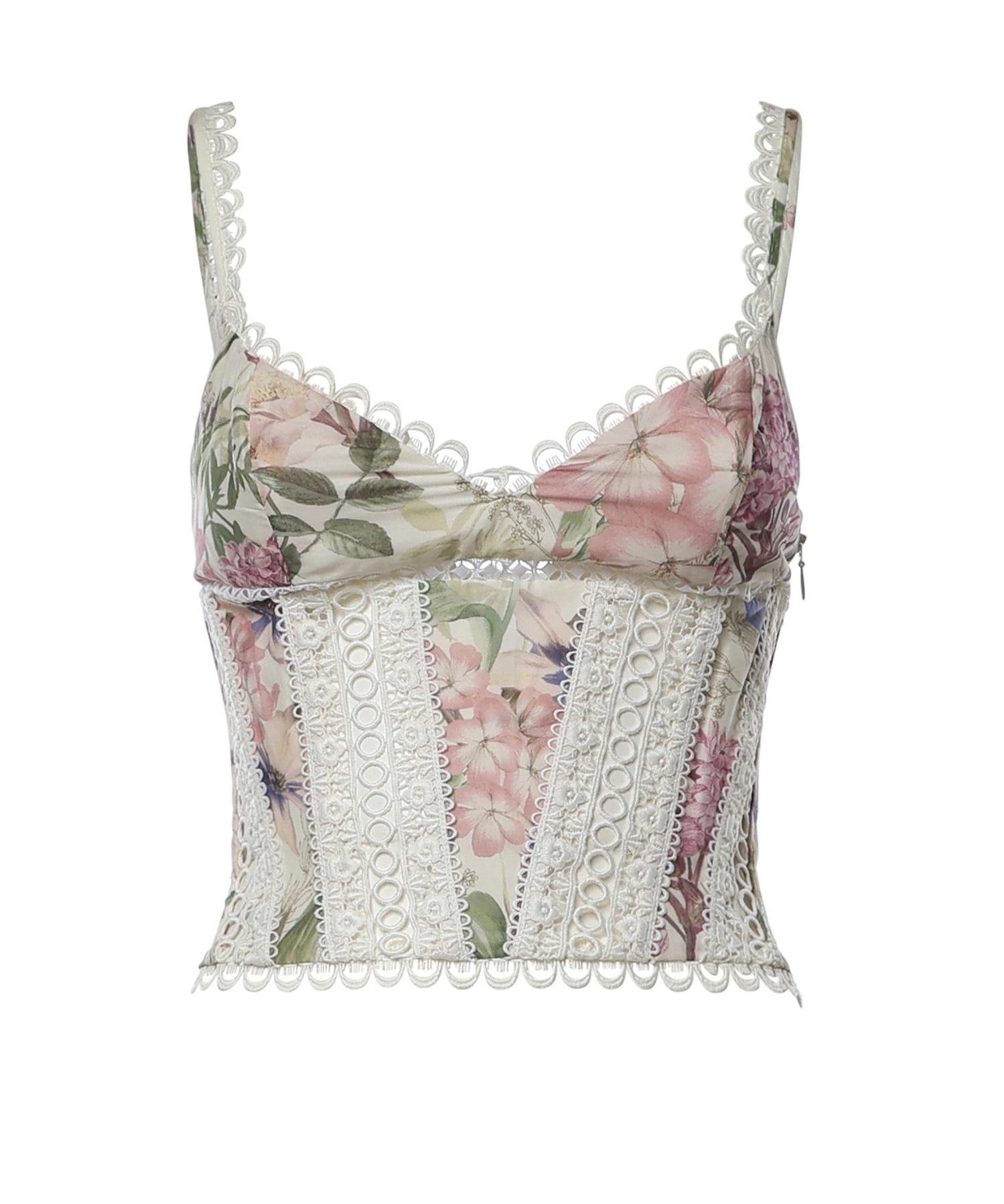 Top Poppy in cotone 266102 CREAM CHARO RUIZ 