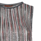 Top in misto viscosa a costine con paillettes DS26SK0S BK01H1SMSMB MISSONI 