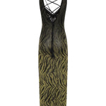 Abito lungo con stampa animalier VSKD13243  INSPIRED BY AKEP 