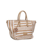 Borsa Shopping Stefanie 73BS8ZL01 STEFANIECUOIO/BIANCO V° 73 