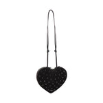 Borsa Le Cœur in pelle di capra scamosciata con strass AA1P003CA286 999 ALAIA 
