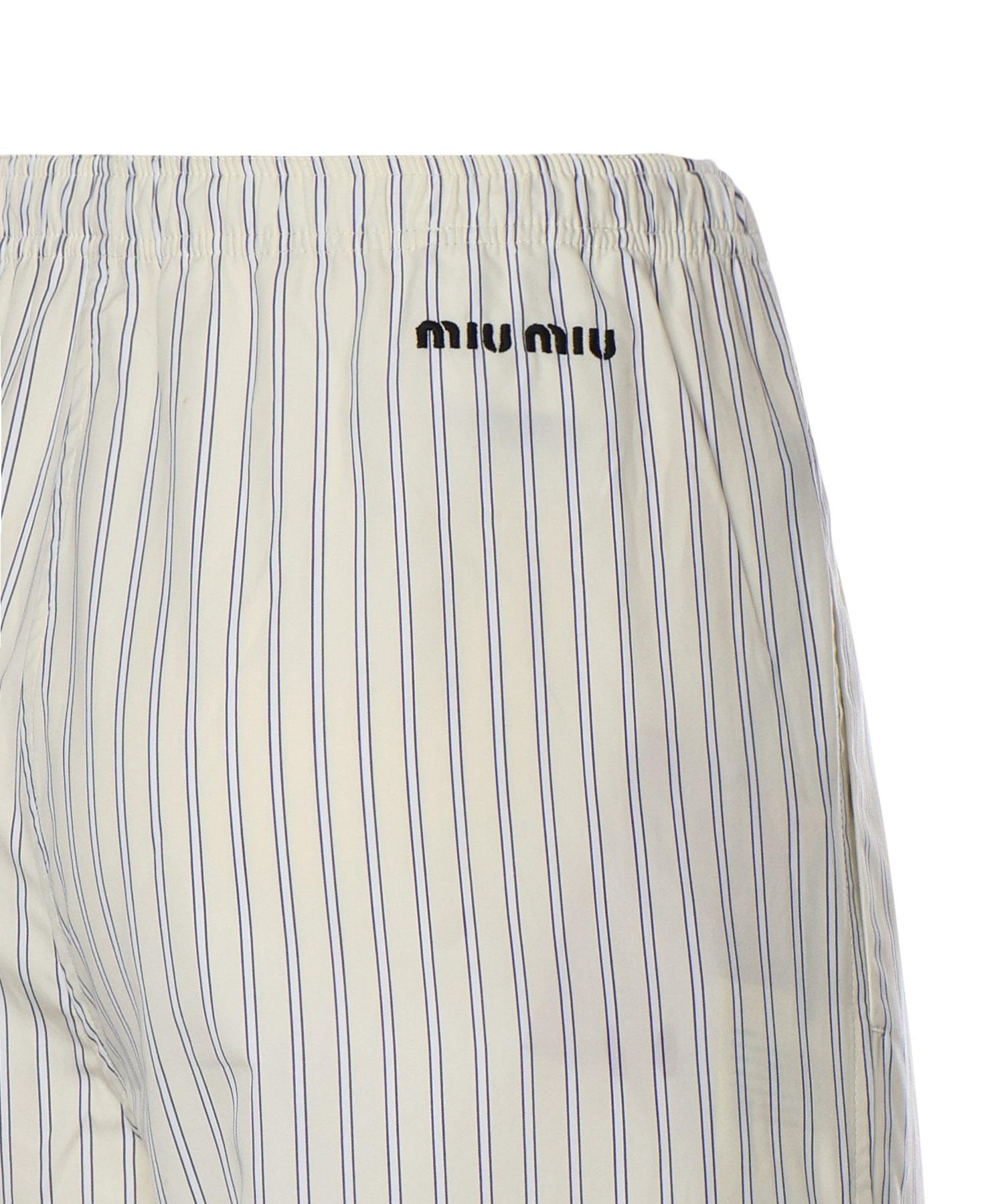 Pantaloni pigiama in popeline riga MP1829 180UF0061 MIU MIU 