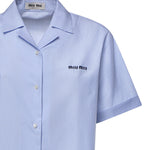 Camicia in vichy con logo MK2048 197IF0UB3 MIU MIU 