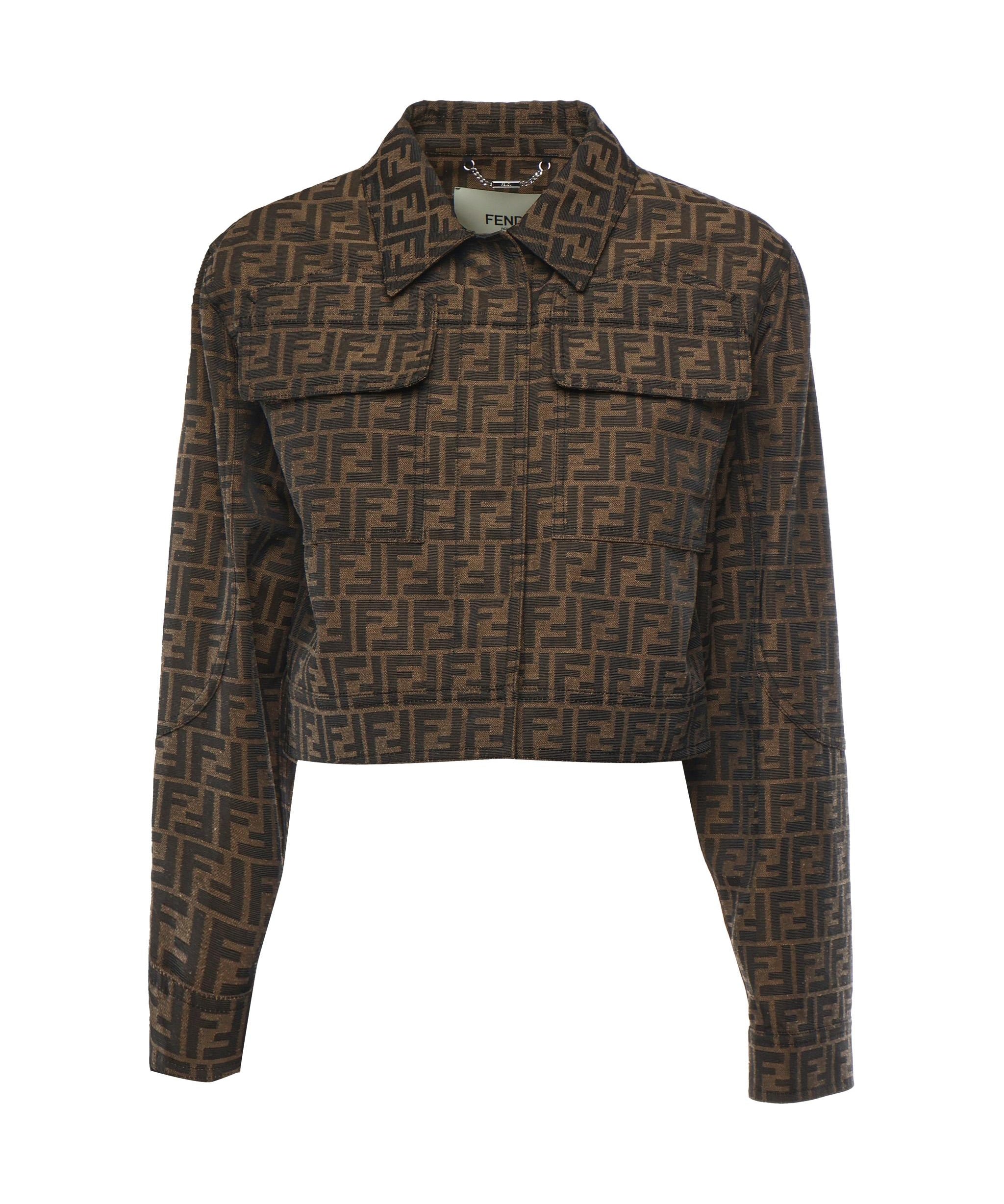 Giacca crop FF Jacquard FJ7818 A5W3F118W FENDI 