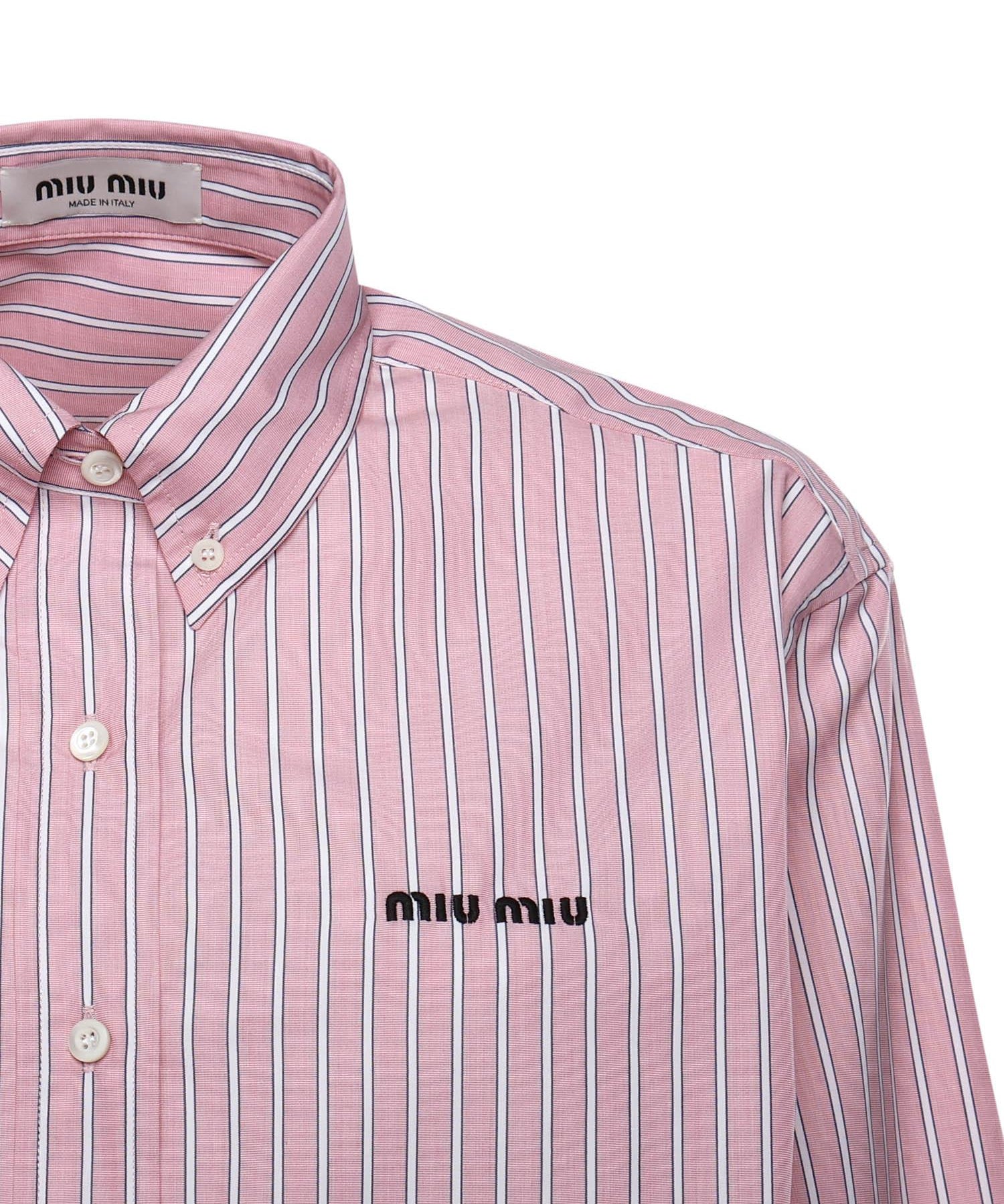 Camicia in popeline a righe MK2007 180UF0028 MIU MIU 