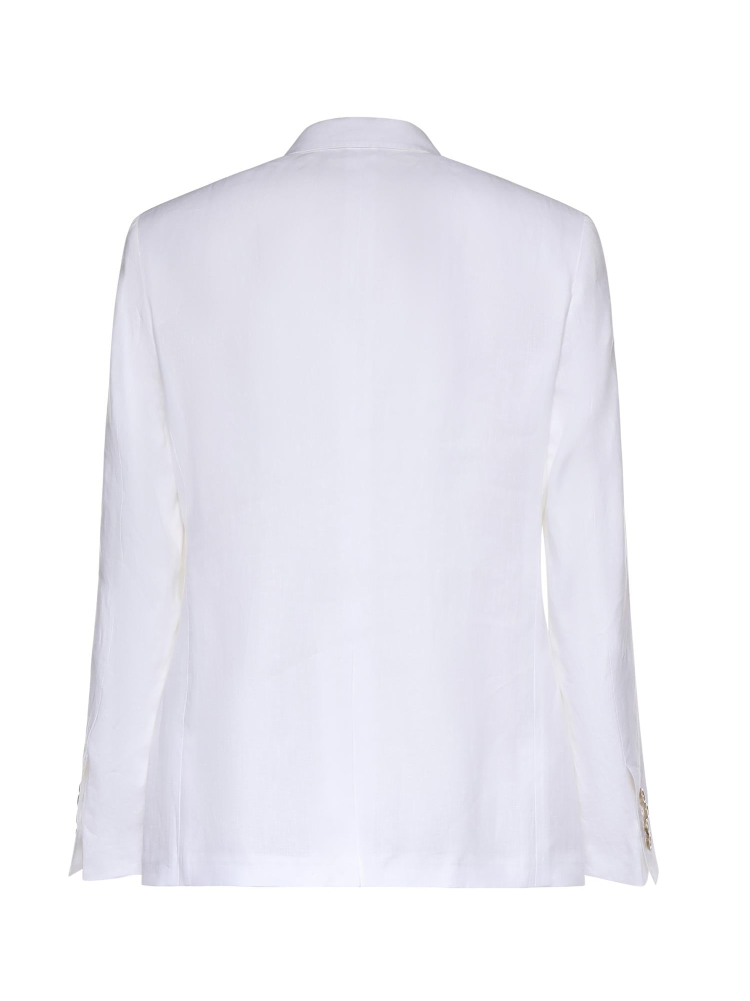 Giacca doppiopetto in lino G2NW1T GK326W0800 DOLCE & GABBANA 