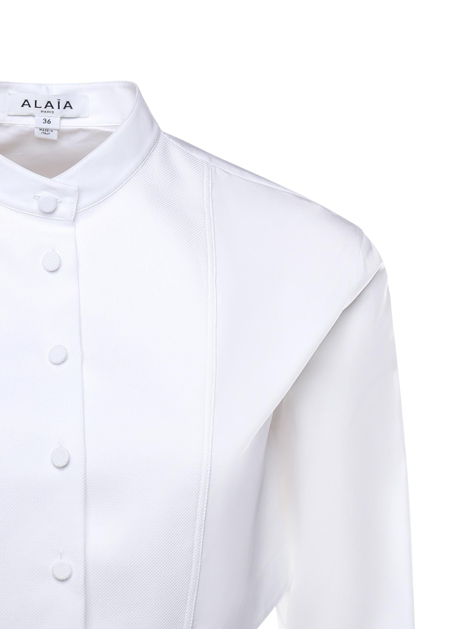 Body-camicia in popeline di cotone AA9B0416T611C 000 ALAIA 