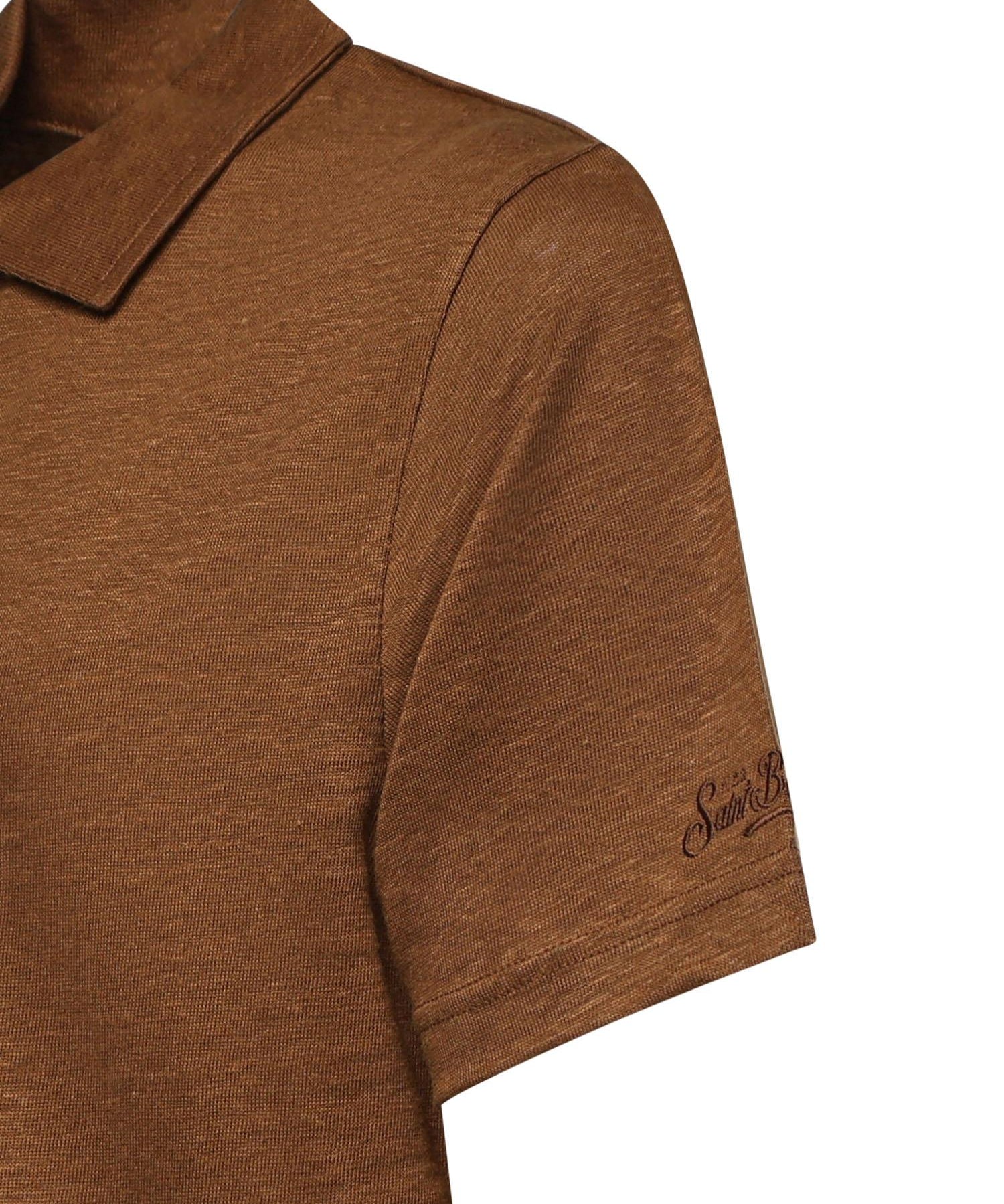 Polo in lino FRS0001 00141L MC2 SAINT BARTH 
