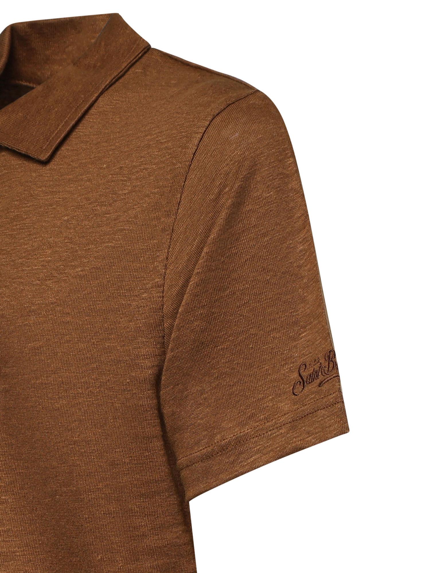 Polo in lino FRS0001 00141L MC2 SAINT BARTH 