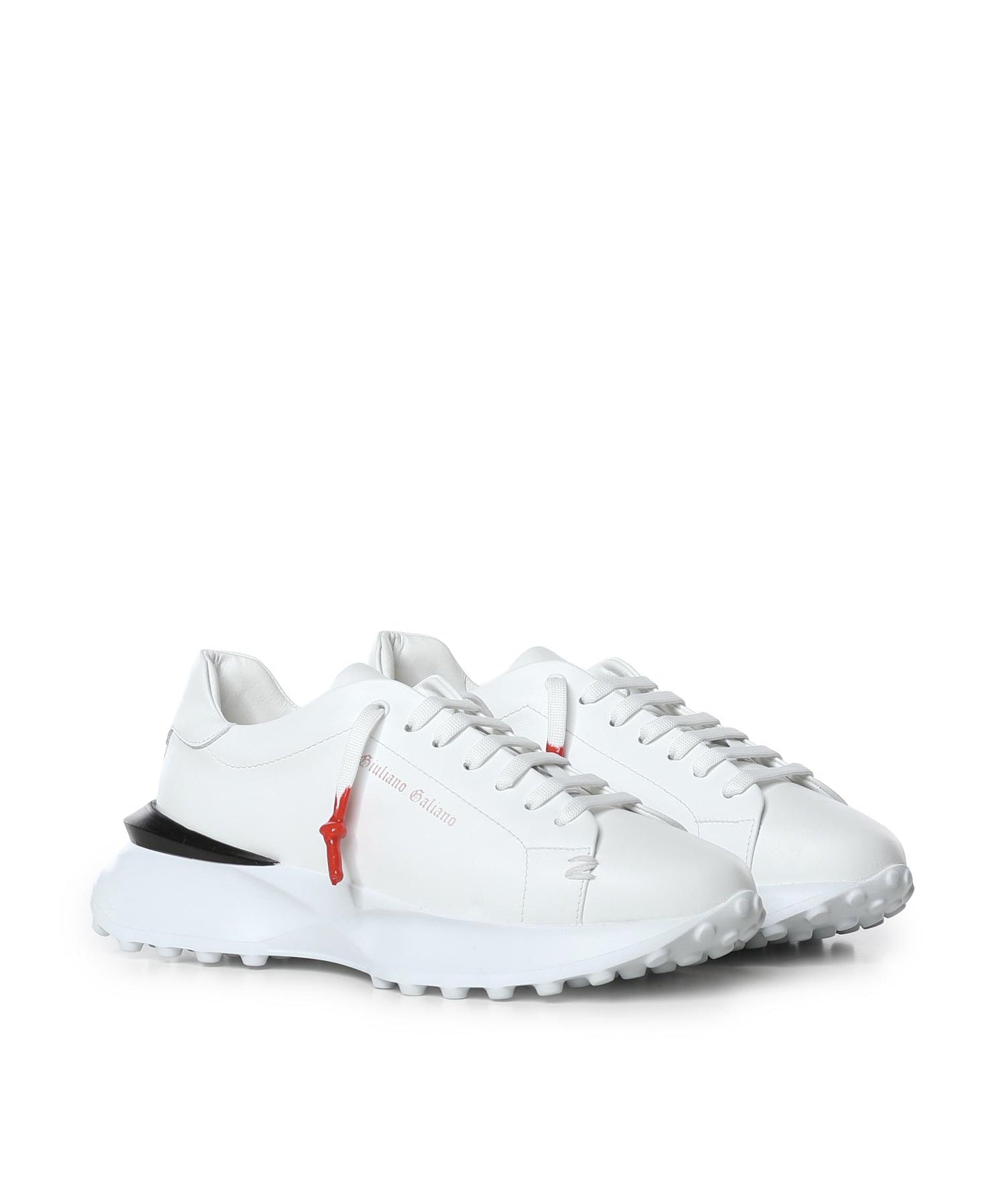 Sneakers Raptor 1 in pelle<BR/> RAPTOR1 NAPPAWHITE GIULIANO GALIANO 