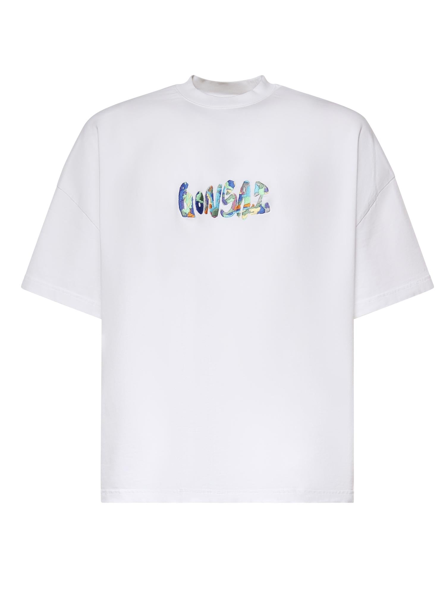 T-shirt in cotone con logo TS002004 WHT BONSAI 