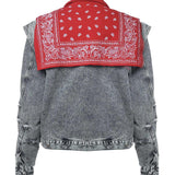 Giacca Cape in denim di cotone DFM09027DF121 BLUE WASH PDF CHANNEL 