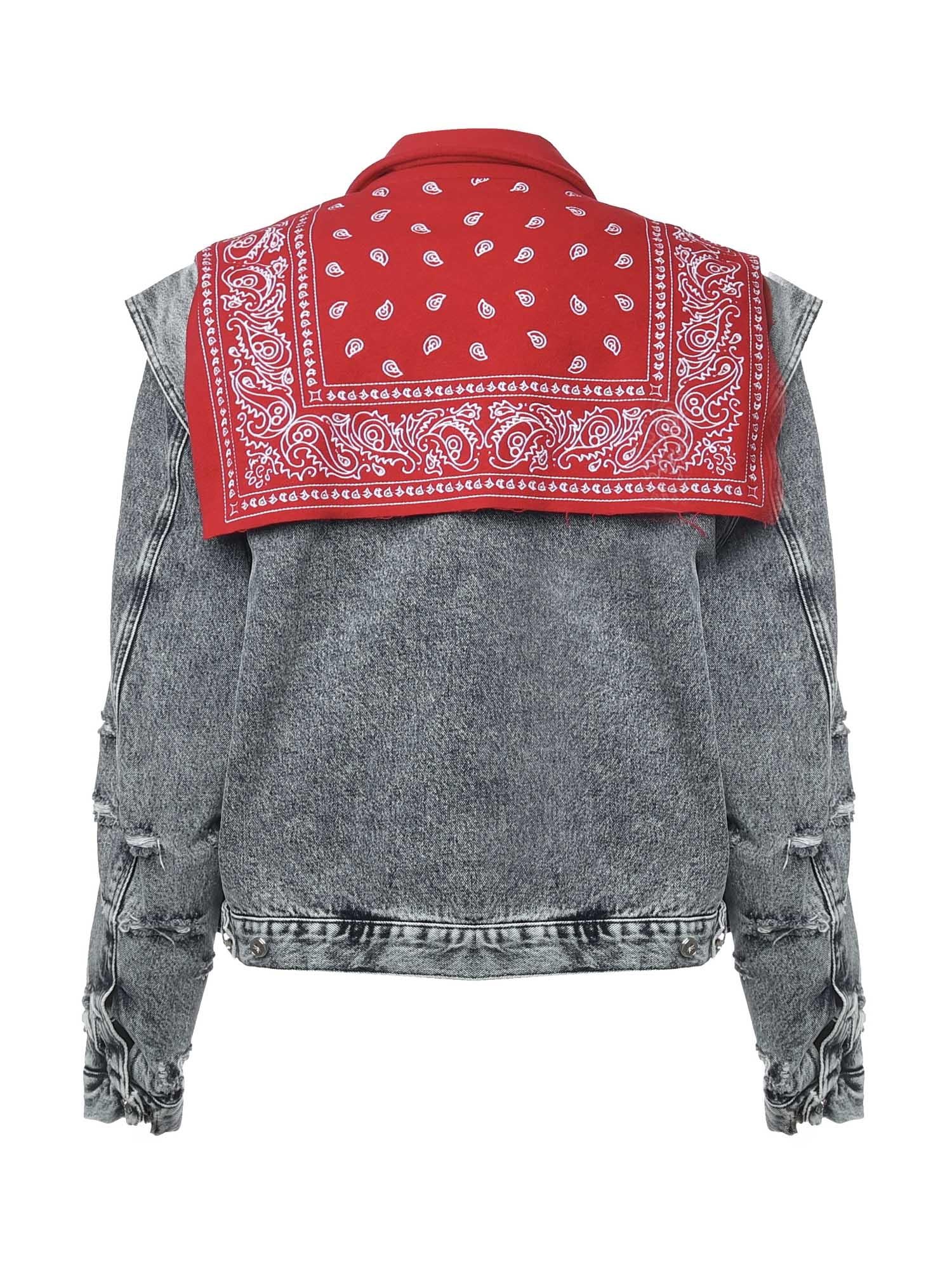 Giacca Cape in denim di cotone DFM09027DF121 BLUE WASH PDF CHANNEL 
