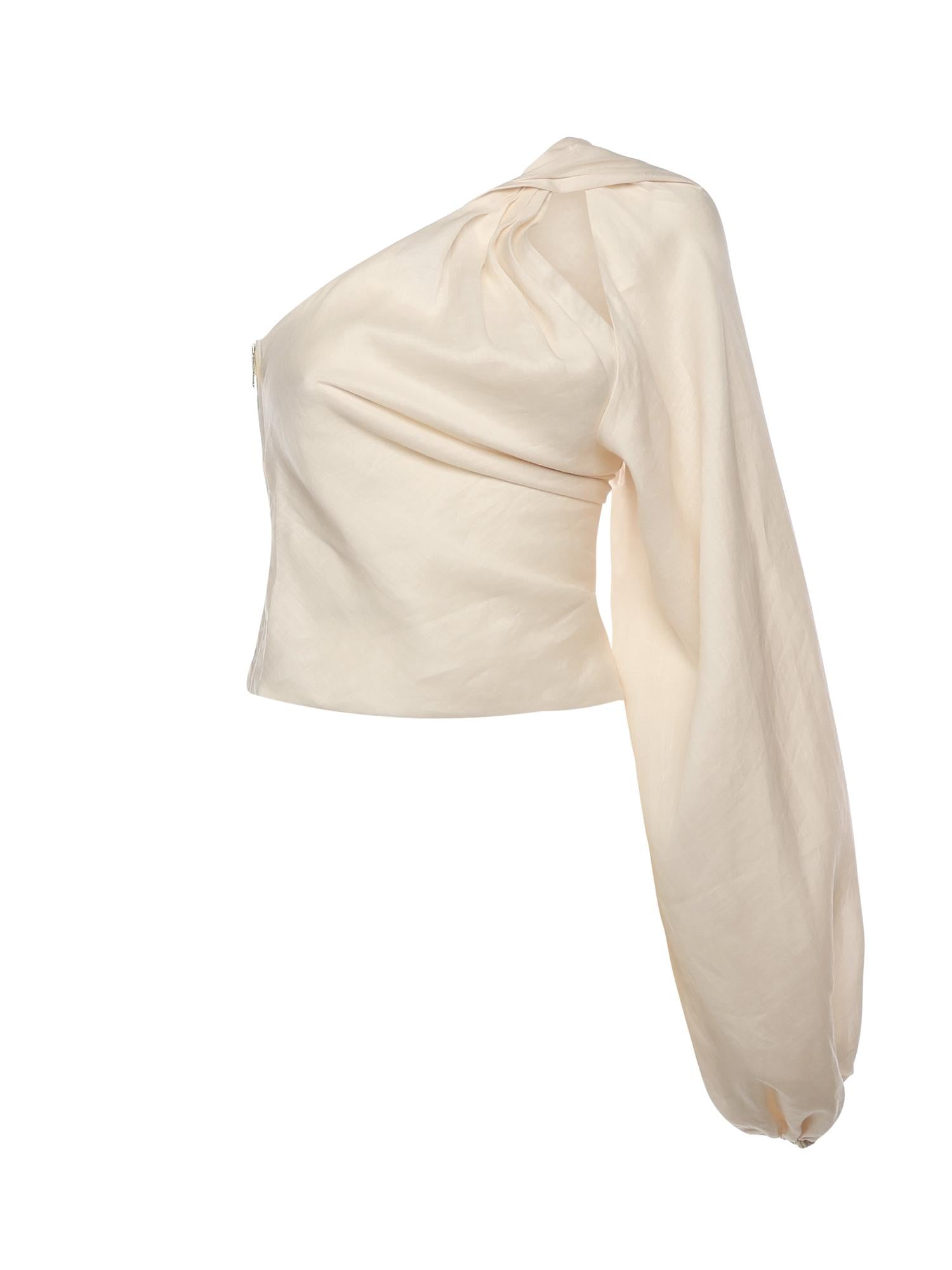 Top con maniche drappeggiate RS26207T C SELF-PORTRAIT 