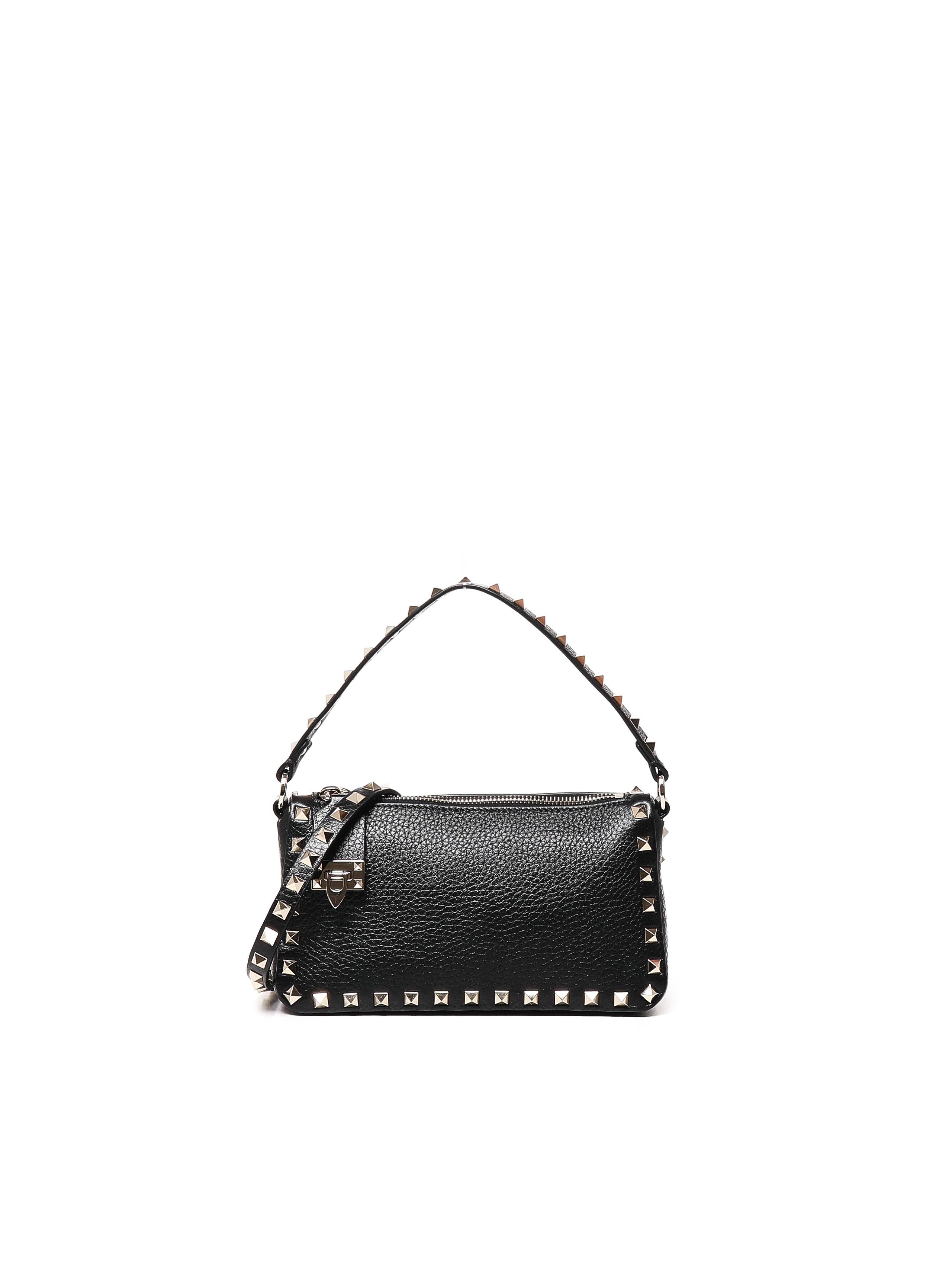 Borsa piccola a tracolla Rockstud in vitello 8W2B0J47 VSF0NO VALENTINO GARAVANI 