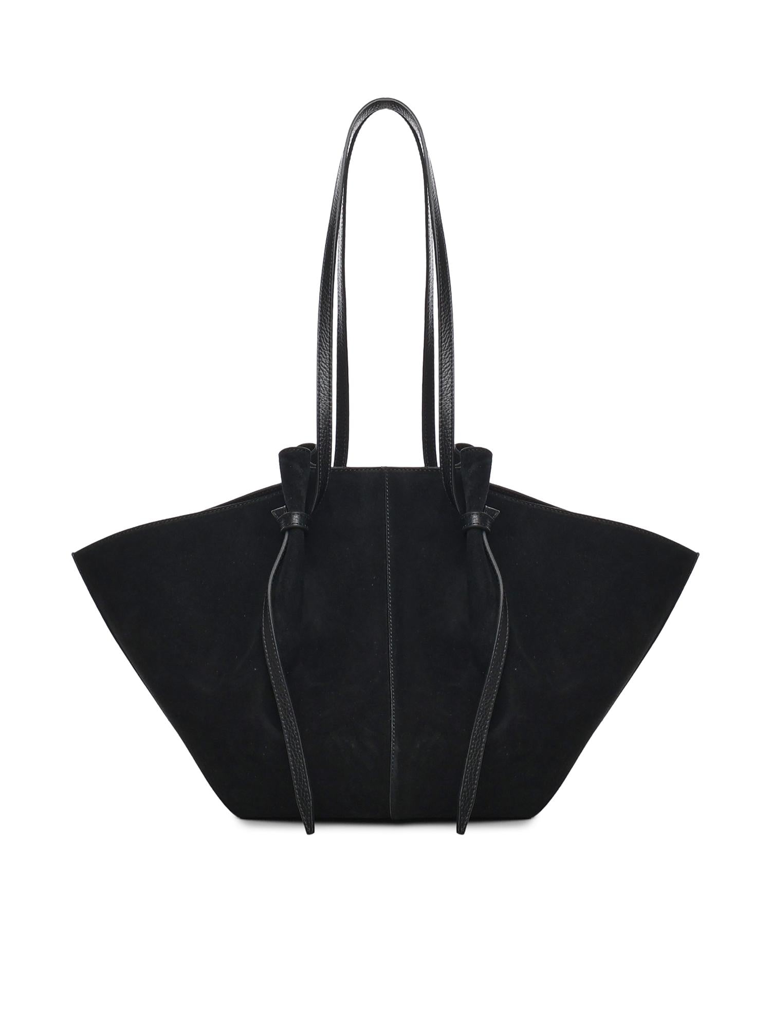 Borsa tote Mochi in pelle scamosciata LARGE MOCHI SUEDE BLACK YUZEFI 