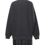 Abito stile pullover layered in maglia di piqué di cotone 850289 T34241167 BALENCIAGA 