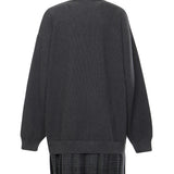 Abito stile pullover layered in maglia di piqué di cotone 850289 T34241167 BALENCIAGA 